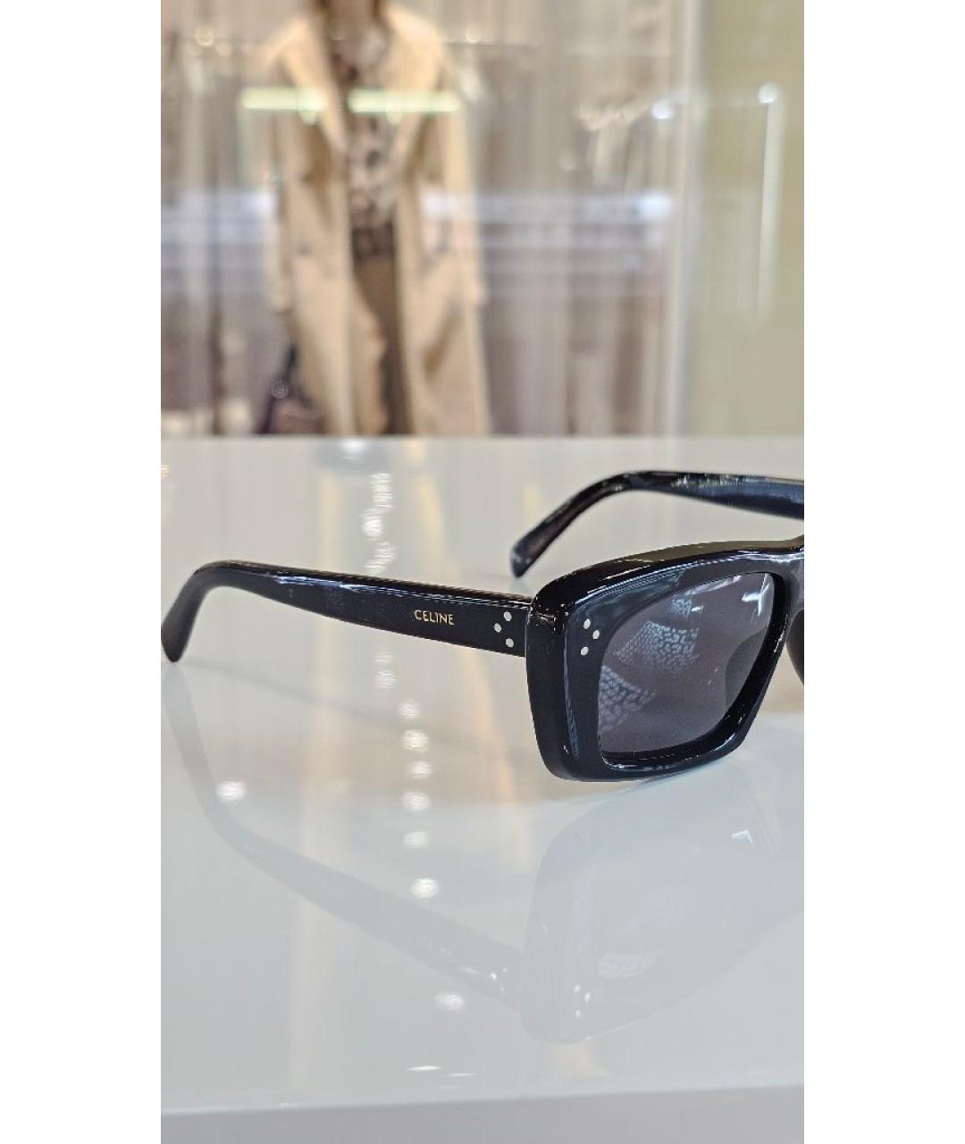 CELINE Черные пластиковые солнцезащитные очки, фото 3