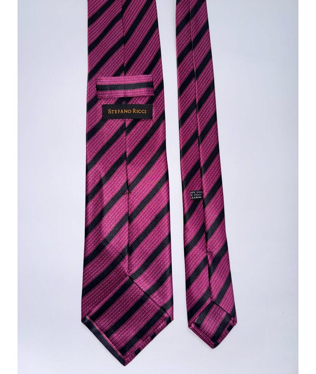 STEFANO RICCI Бордовый шелковый галстук, фото 2