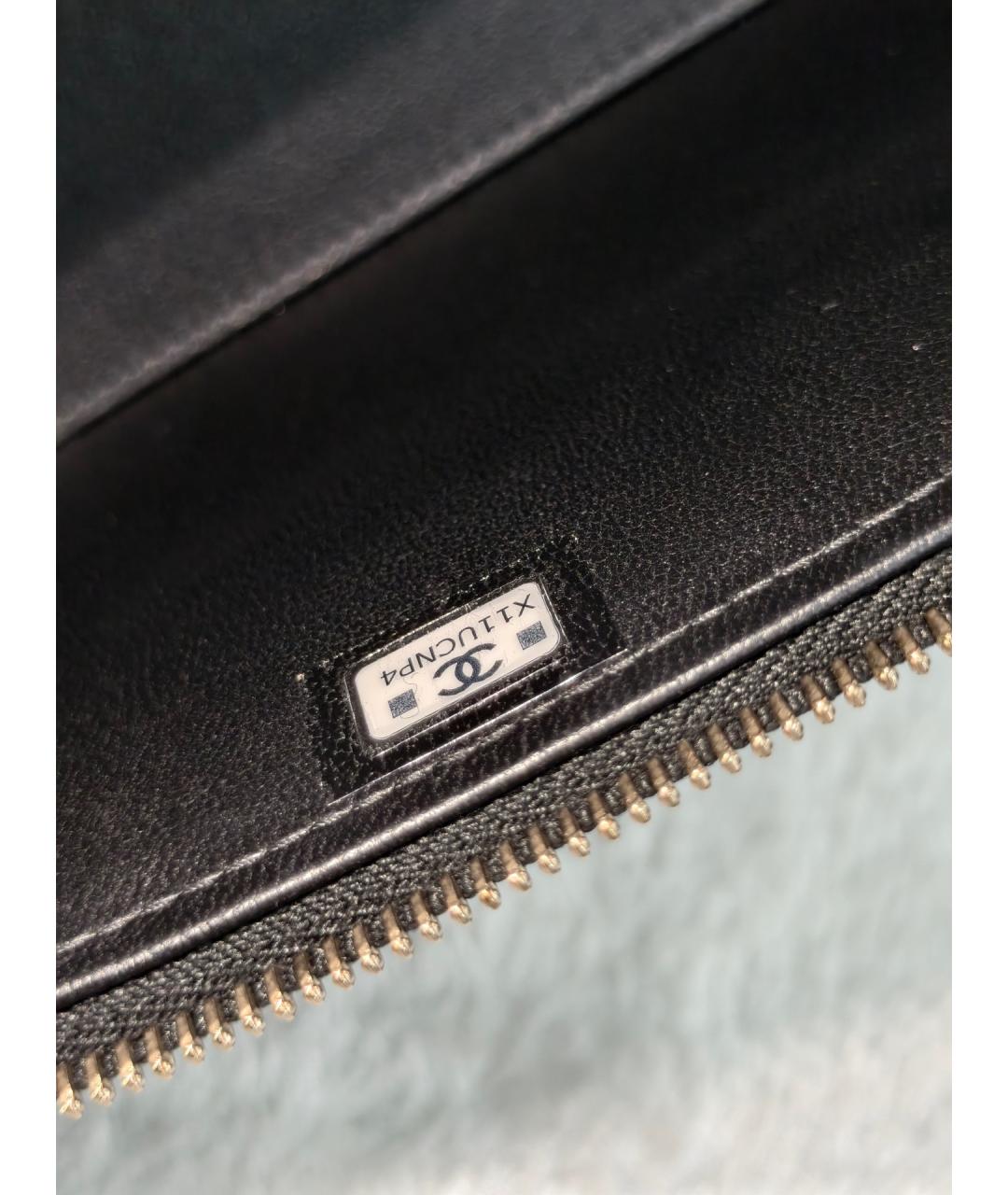 CHANEL Черная кожаная сумка через плечо, фото 6