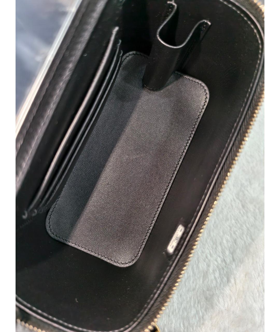 CHANEL Черная кожаная сумка через плечо, фото 4