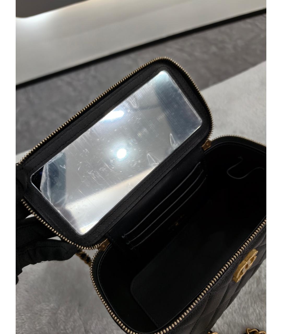 CHANEL Черная кожаная сумка через плечо, фото 5