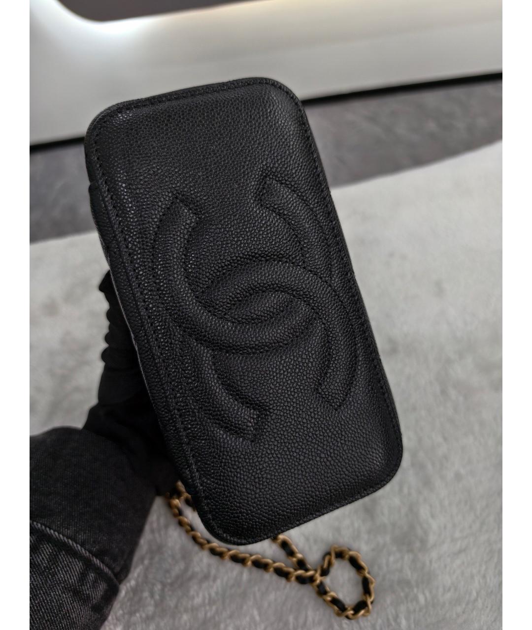 CHANEL Черная кожаная сумка через плечо, фото 3