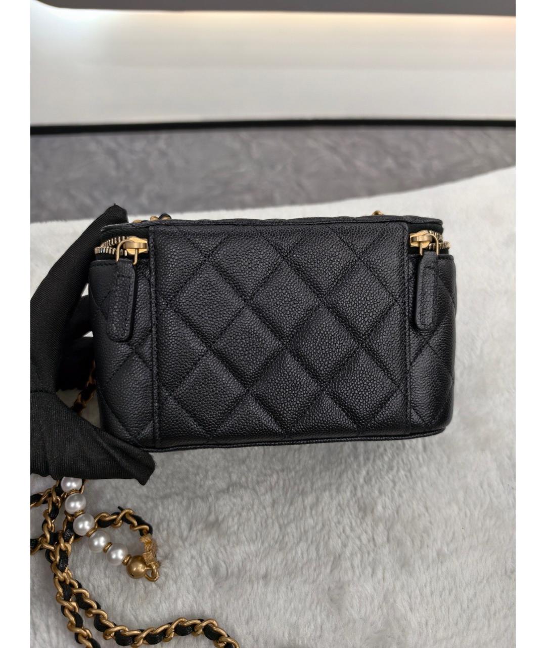 CHANEL Черная кожаная сумка через плечо, фото 2