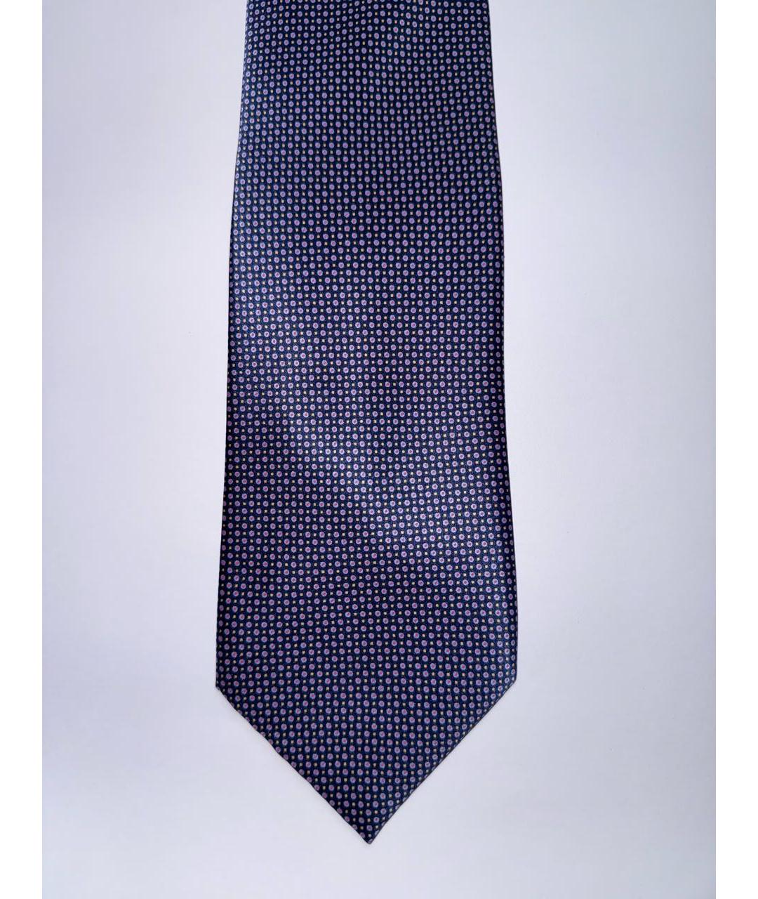 STEFANO RICCI Темно-синий шелковый галстук, фото 5