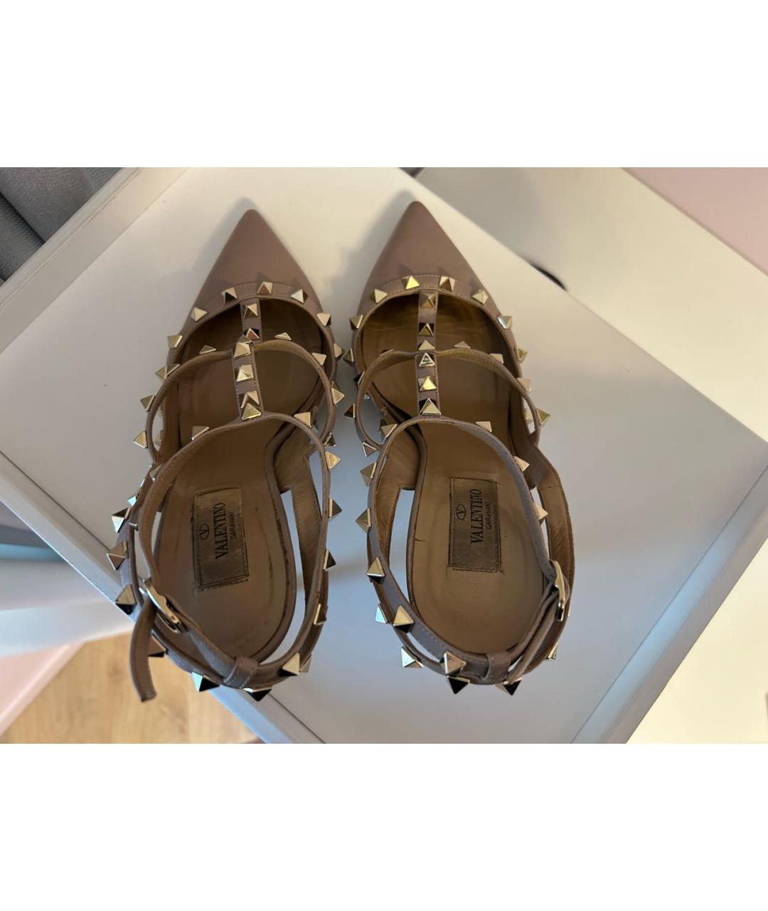 VALENTINO Розовые кожаные туфли, фото 4