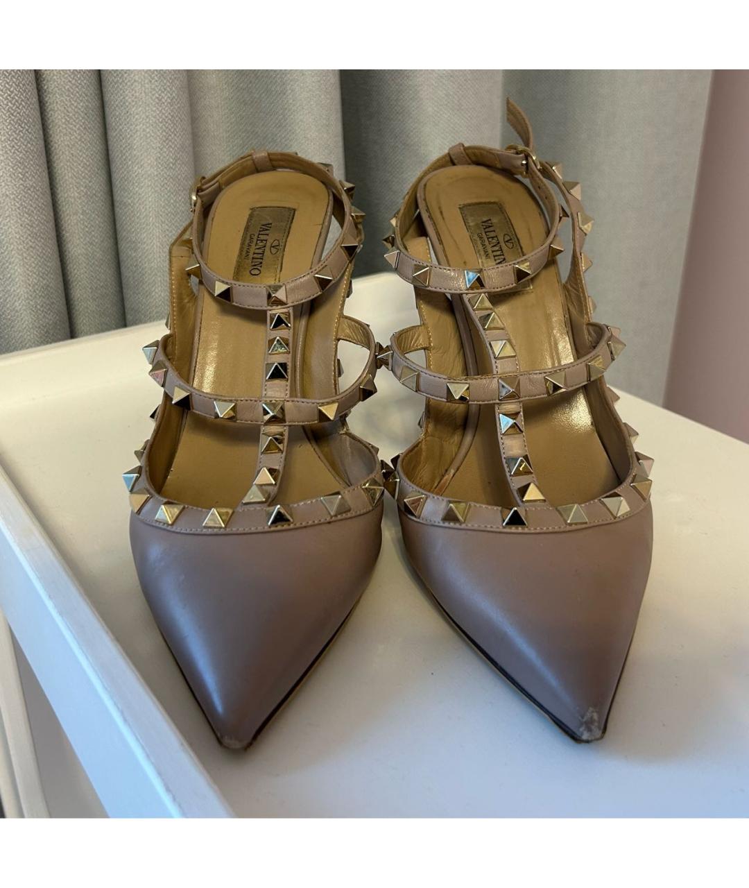 VALENTINO Розовые кожаные туфли, фото 2