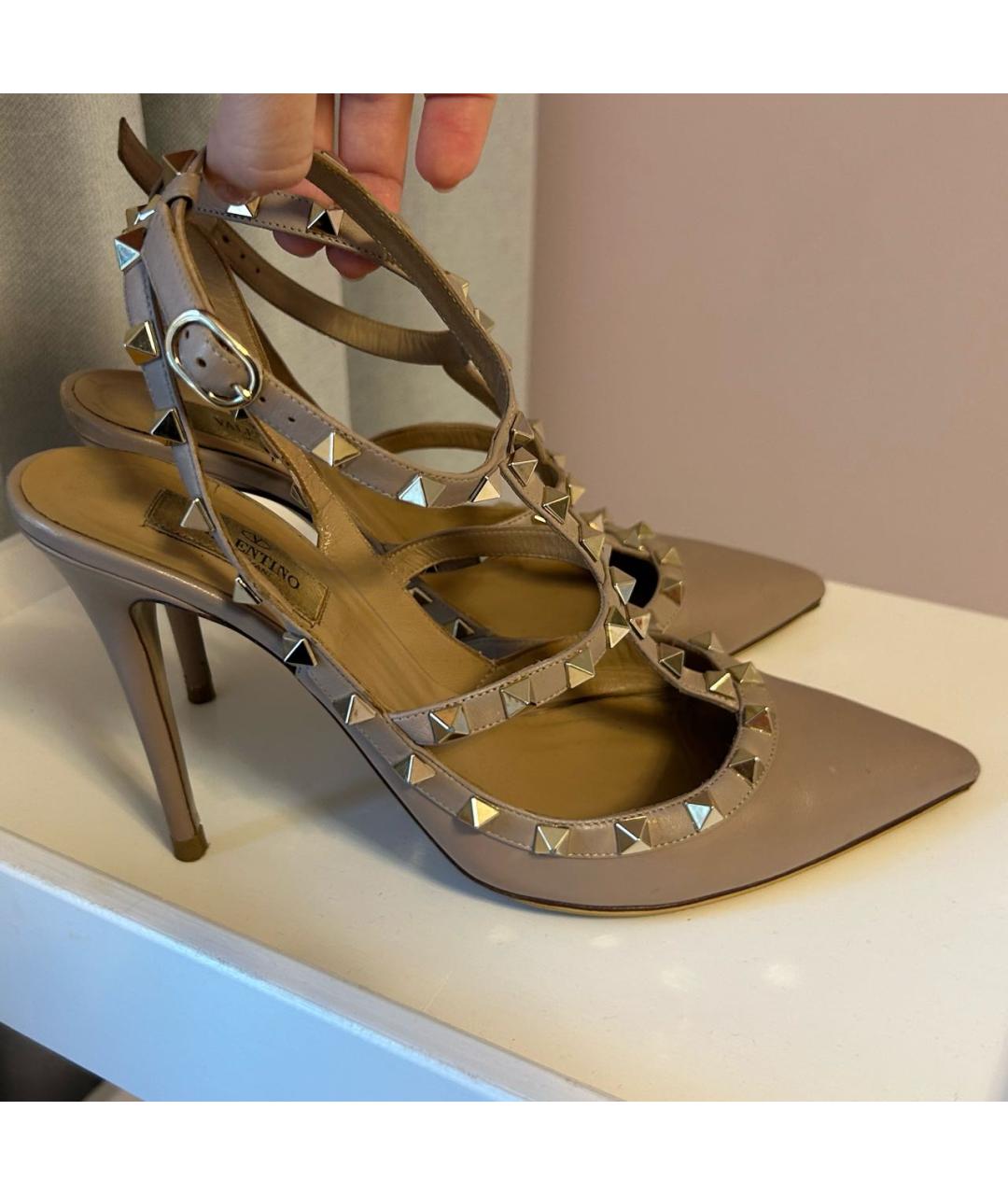 VALENTINO Розовые кожаные туфли, фото 6