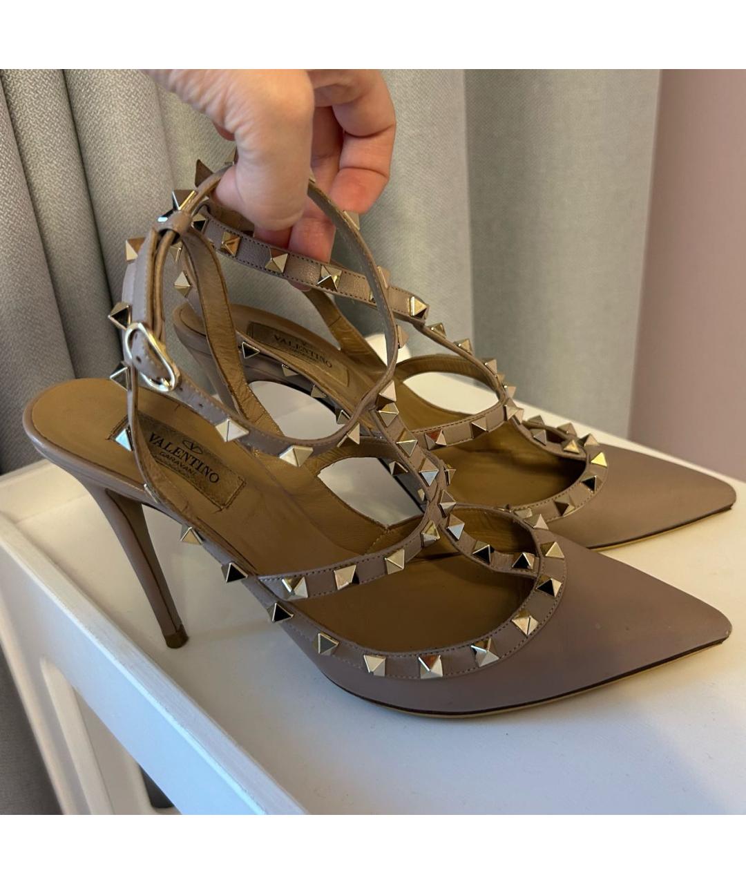 VALENTINO Розовые кожаные туфли, фото 5