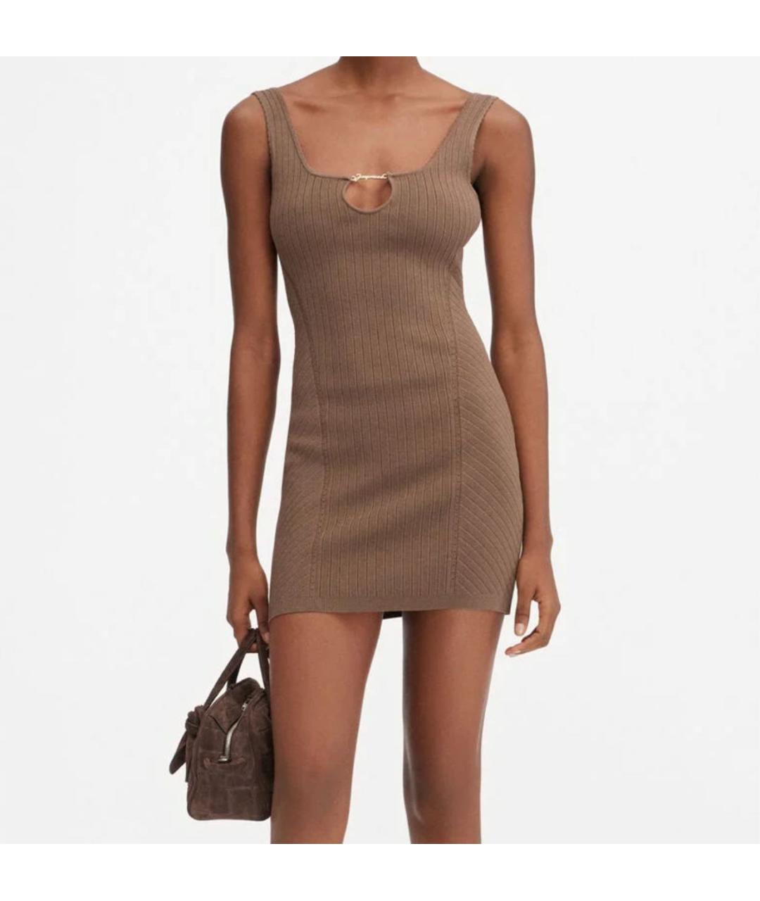 JACQUEMUS Коричневое вечернее платье, фото 2