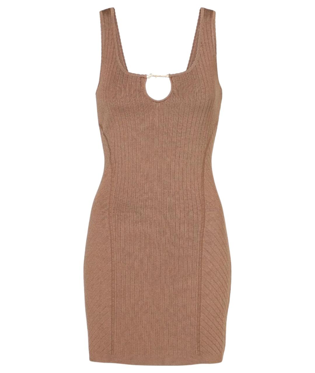 JACQUEMUS Коричневое вечернее платье, фото 1