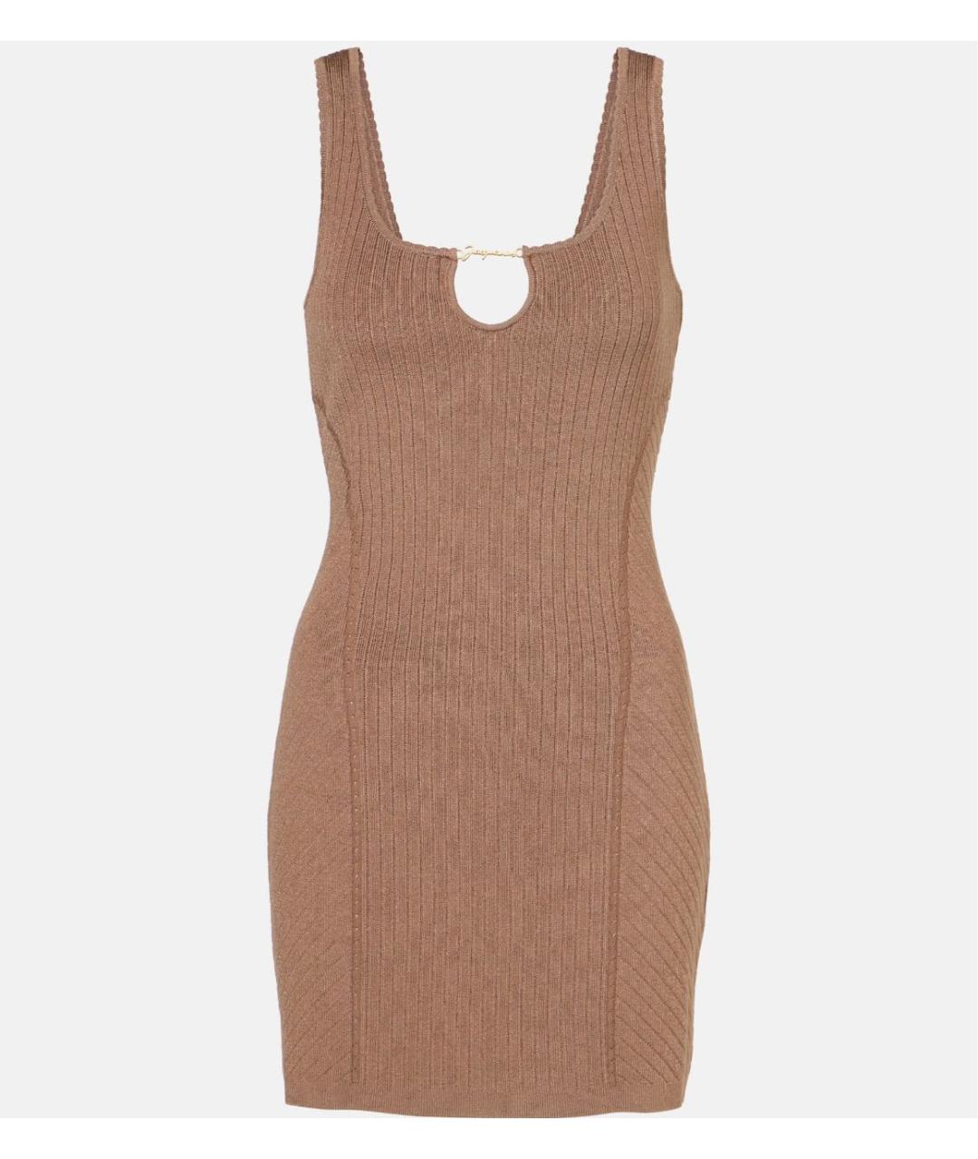 JACQUEMUS Коричневое вечернее платье, фото 6