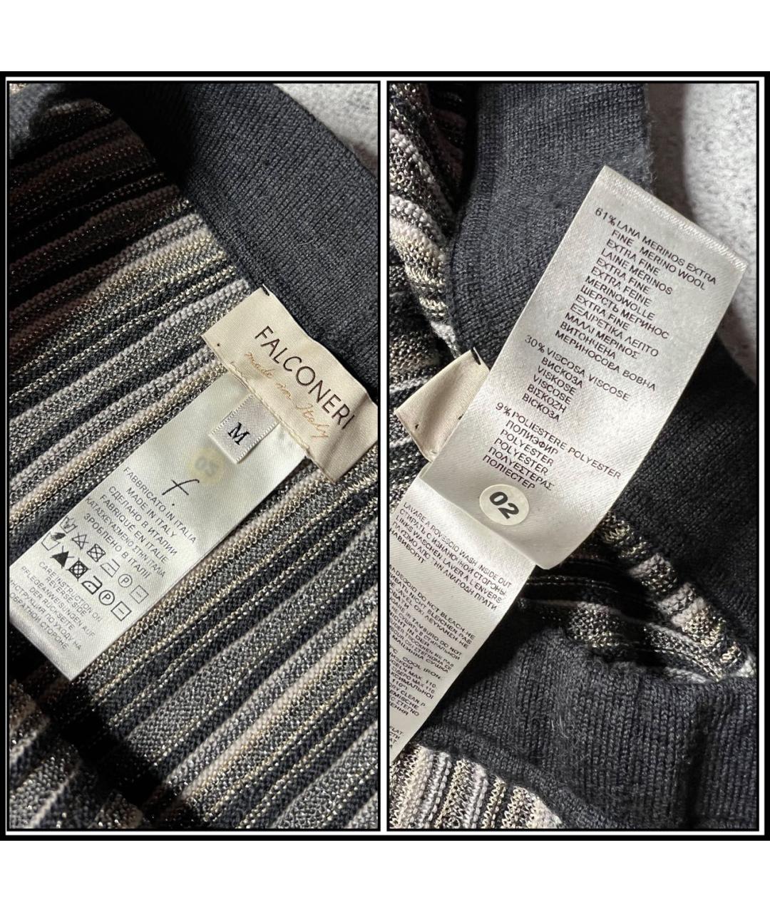 FALCONERI Антрацитовая юбка миди, фото 7