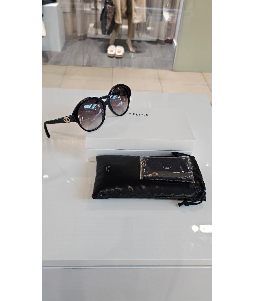 CELINE Черные пластиковые солнцезащитные очки, фото 5