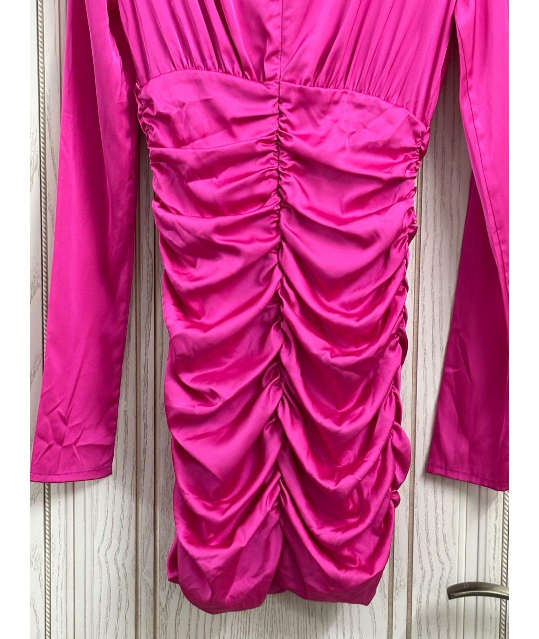 PINKO Фуксия синтетическое вечернее платье, фото 4