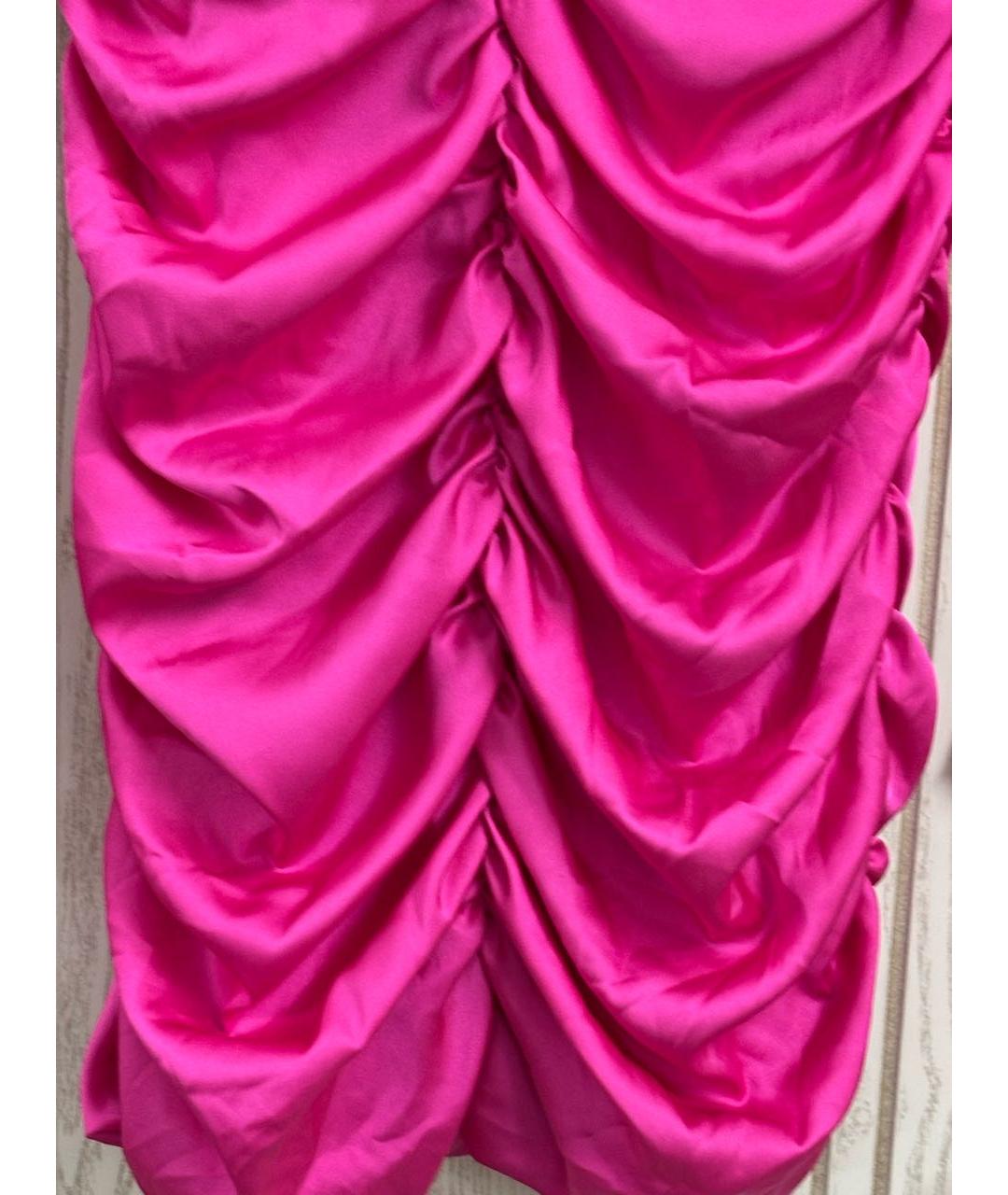 PINKO Фуксия синтетическое вечернее платье, фото 6