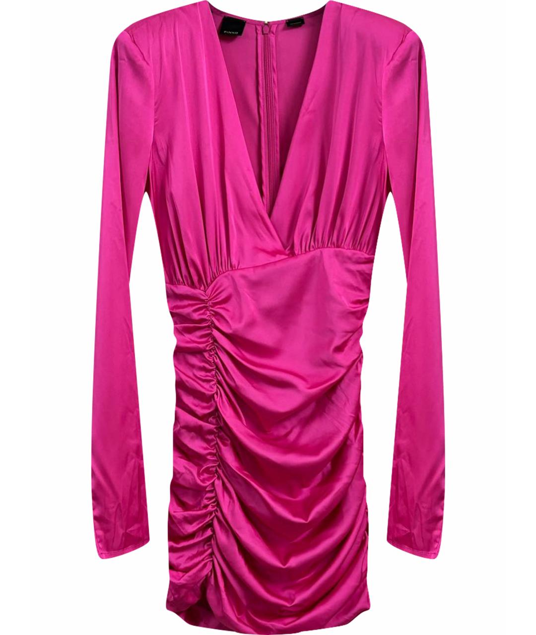 PINKO Фуксия синтетическое вечернее платье, фото 1