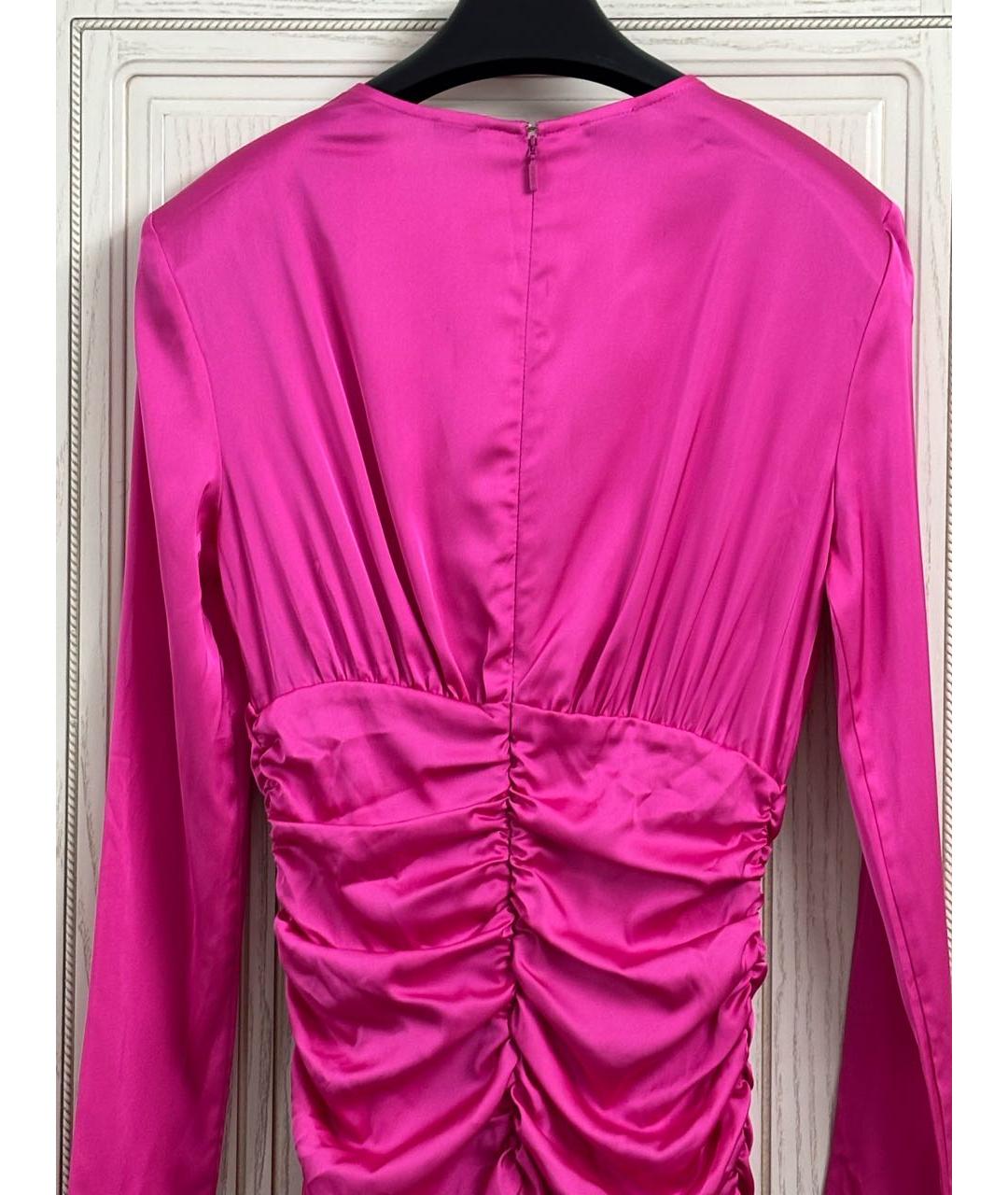PINKO Фуксия синтетическое вечернее платье, фото 5