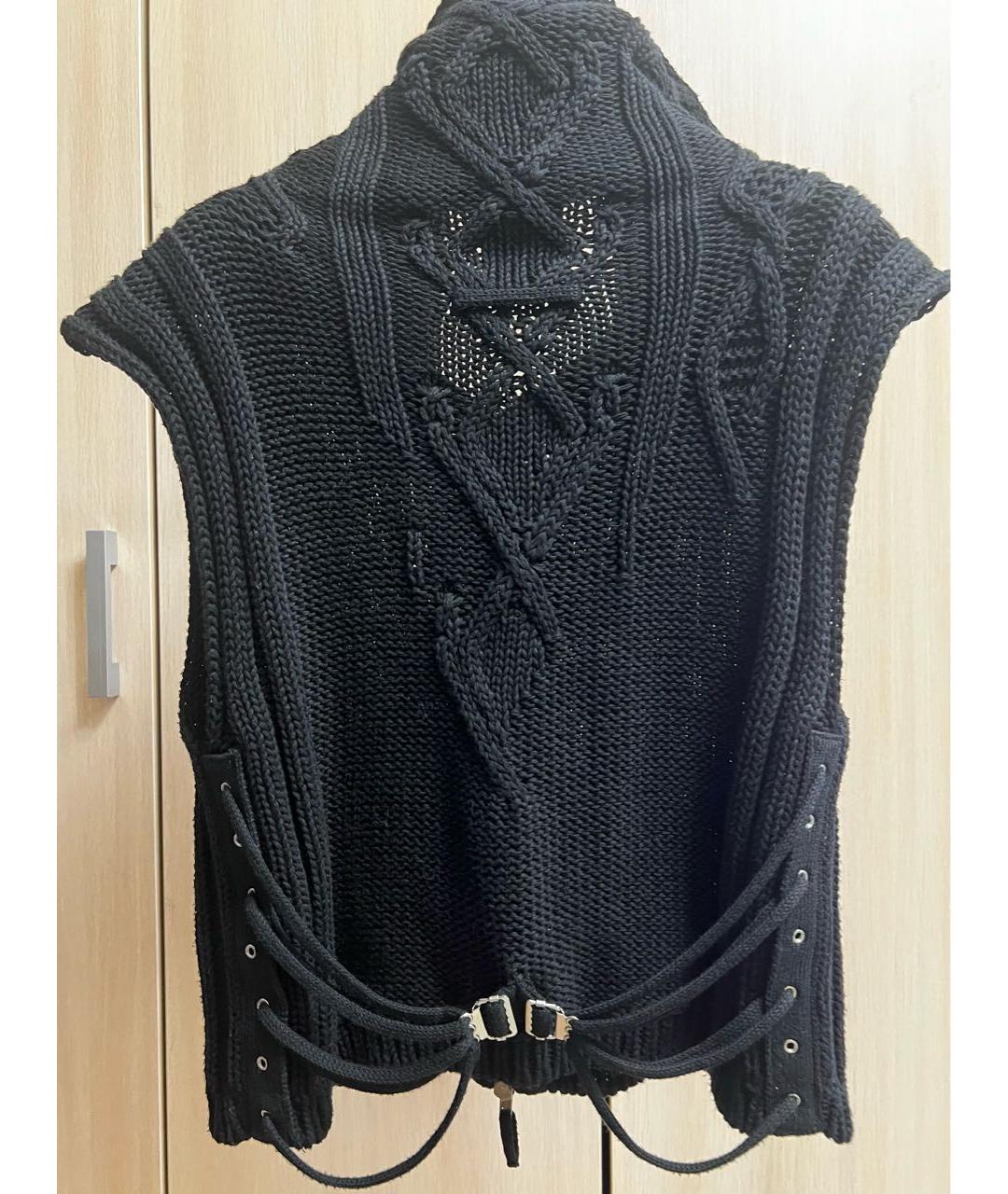 JEAN PAUL GAULTIER Черный хлопковый жилет, фото 2