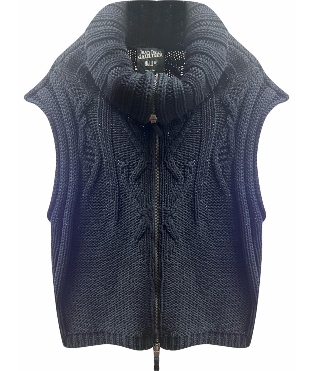 JEAN PAUL GAULTIER Черный хлопковый жилет, фото 1