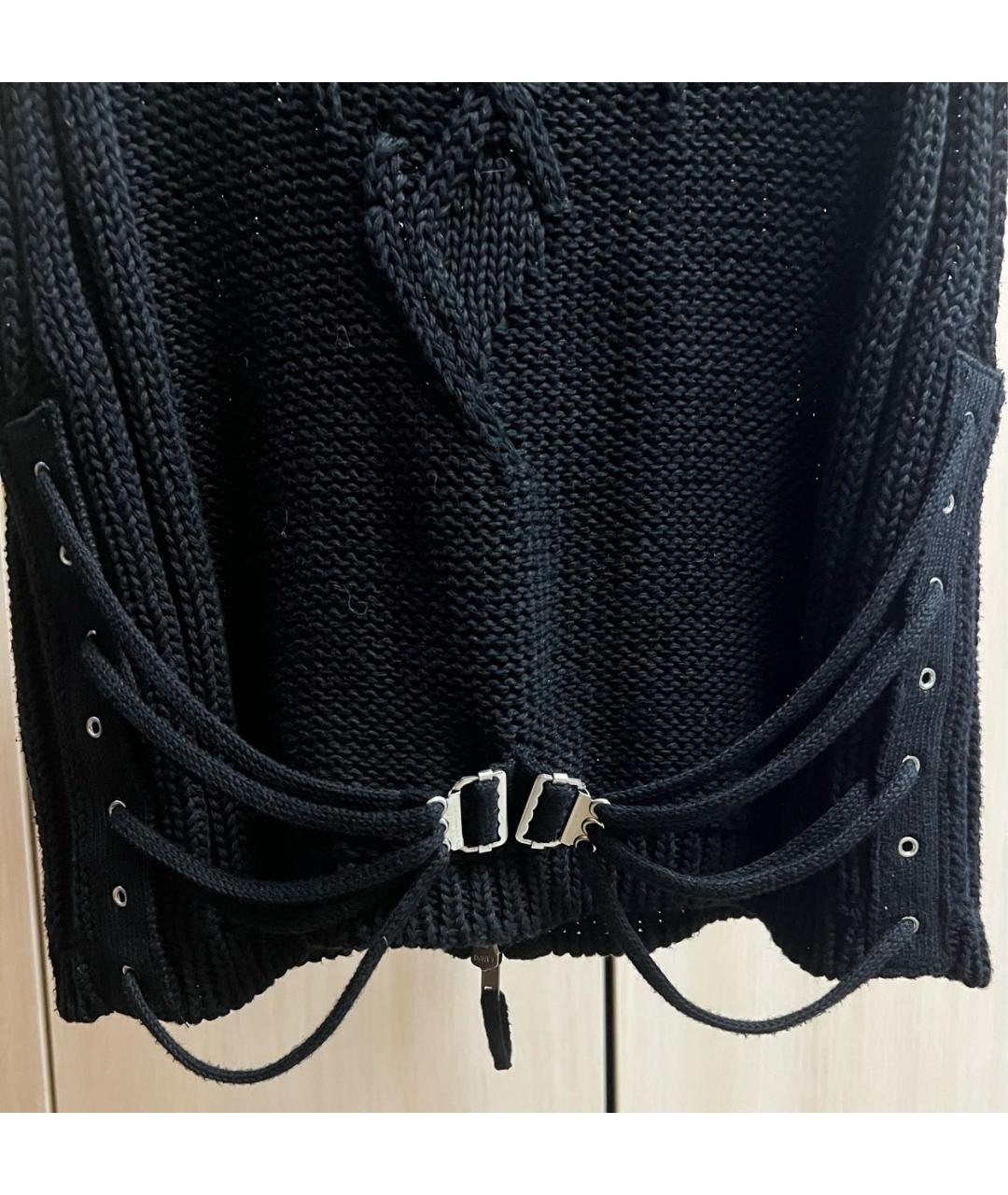 JEAN PAUL GAULTIER Черный хлопковый жилет, фото 4