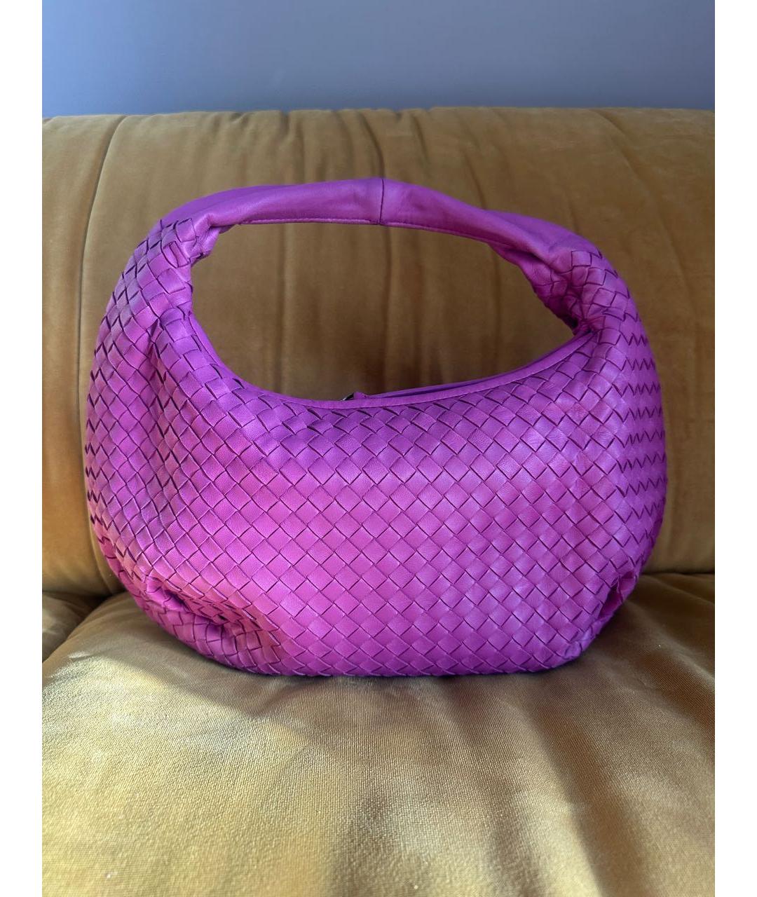 BOTTEGA VENETA Фиолетовая кожаная сумка с короткими ручками, фото 8