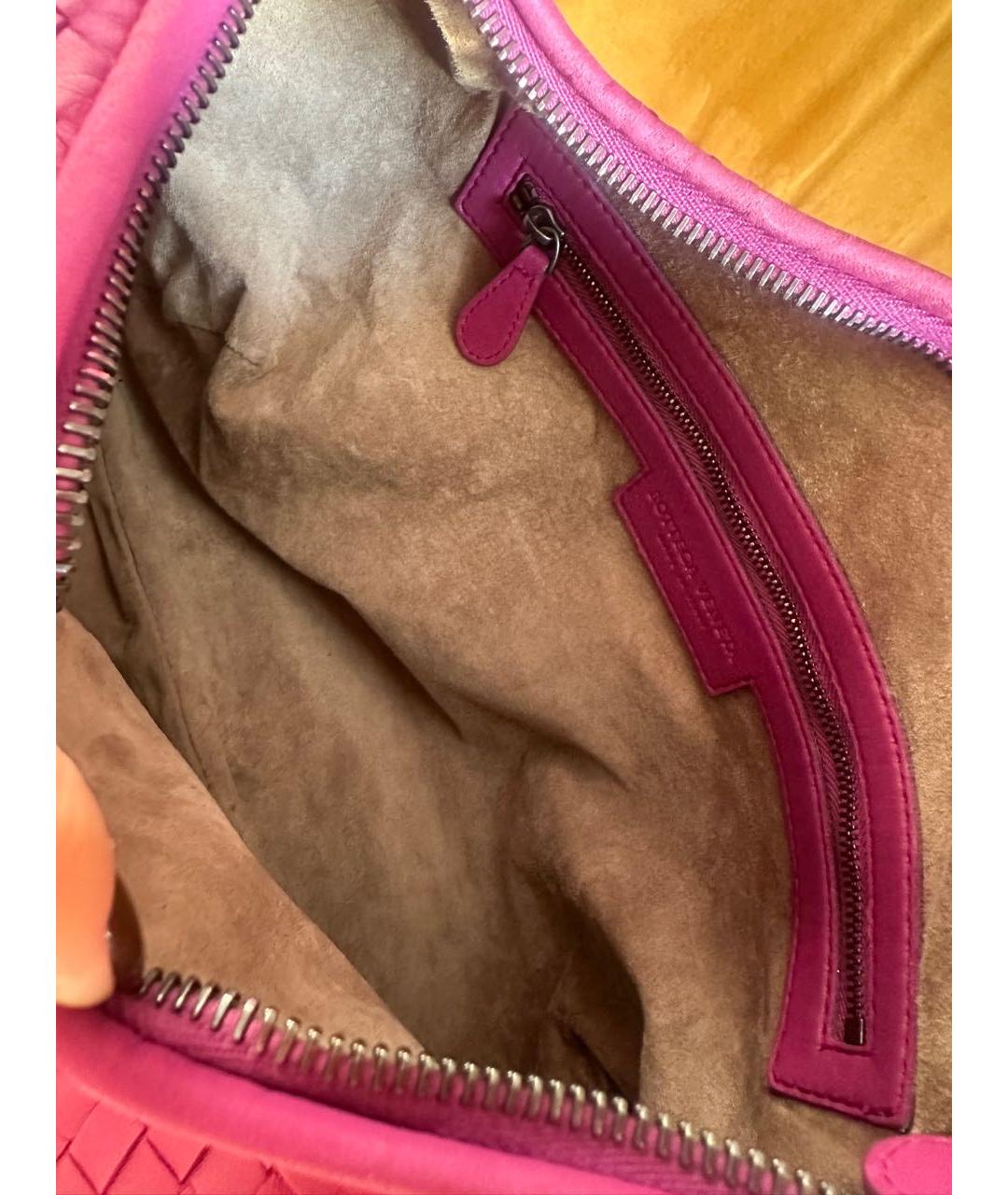 BOTTEGA VENETA Фиолетовая кожаная сумка с короткими ручками, фото 4