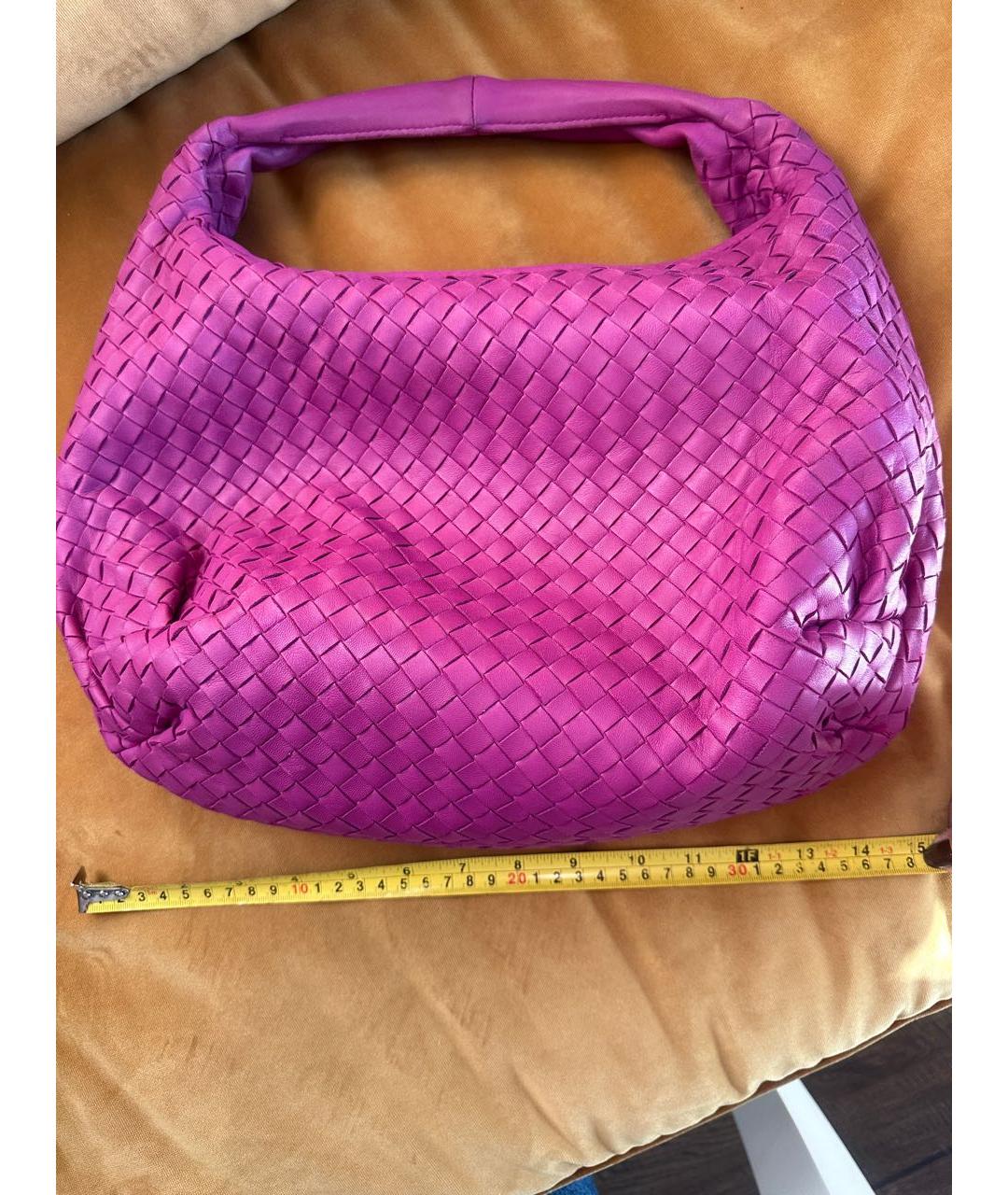BOTTEGA VENETA Фиолетовая кожаная сумка с короткими ручками, фото 7