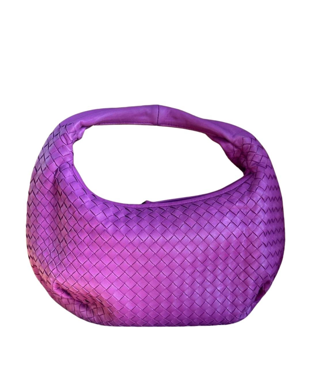 BOTTEGA VENETA Фиолетовая кожаная сумка с короткими ручками, фото 1
