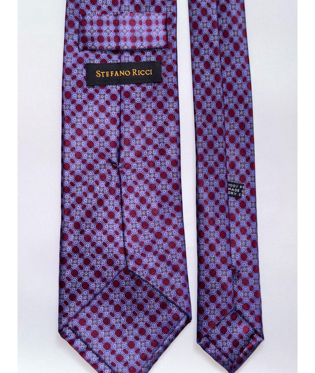 STEFANO RICCI Фиолетовый шелковый галстук, фото 2