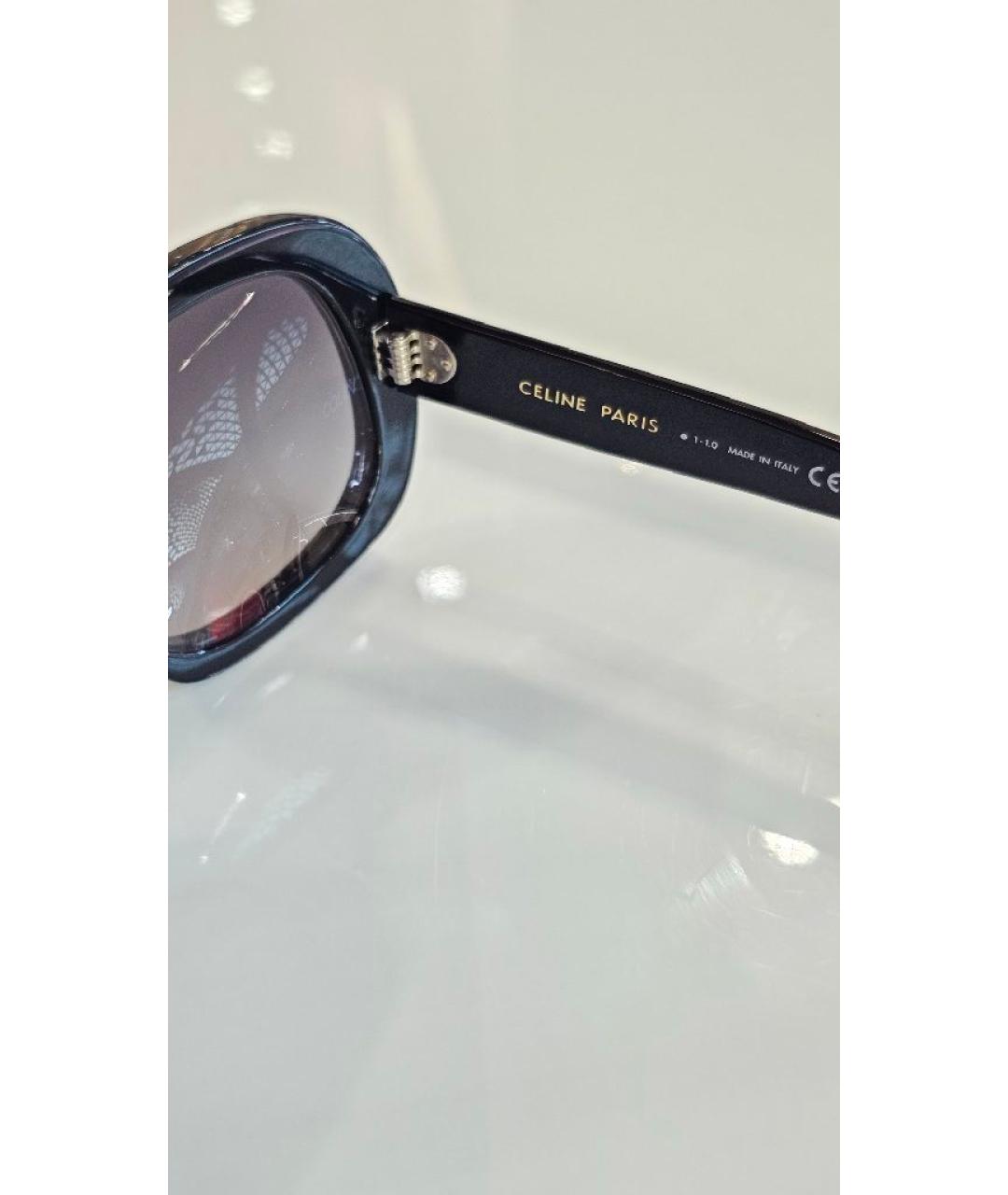 CELINE Черные пластиковые солнцезащитные очки, фото 3