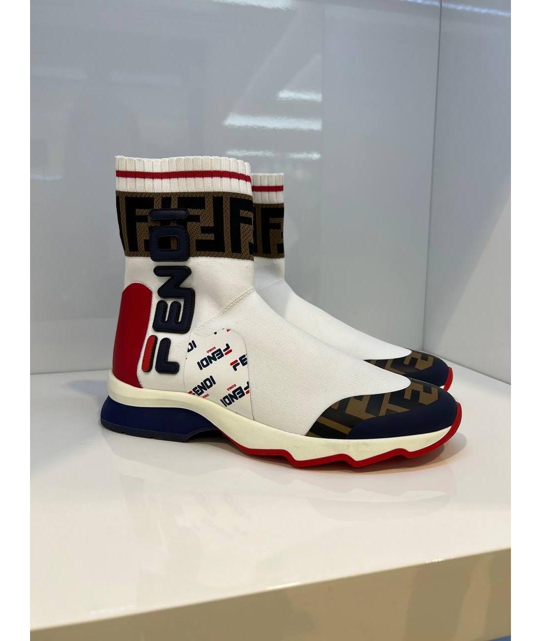 FENDI Мульти текстильные кроссовки, фото 2