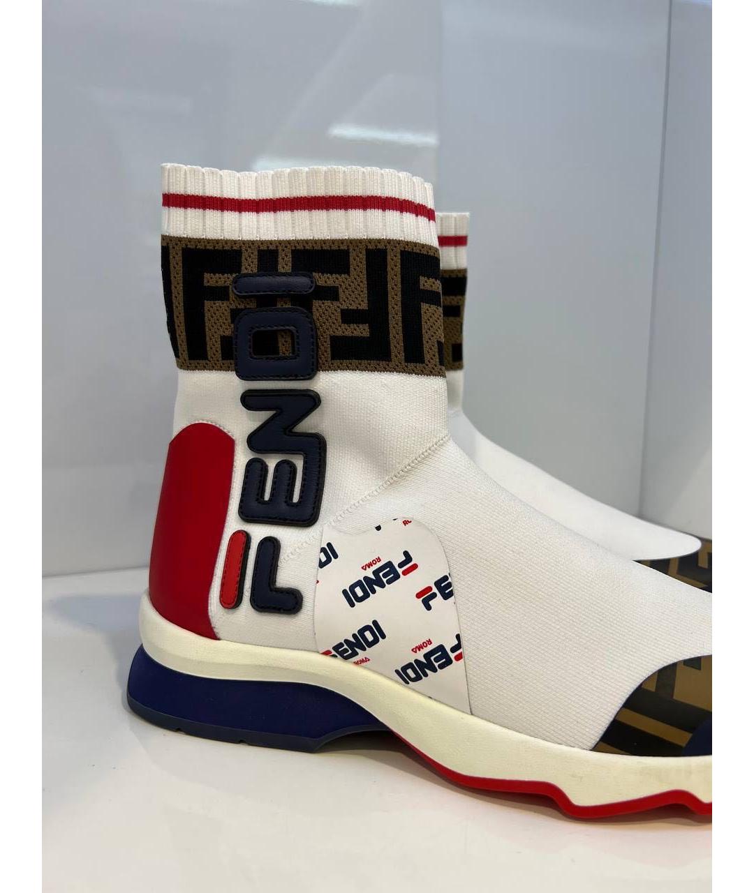 FENDI Мульти текстильные кроссовки, фото 3