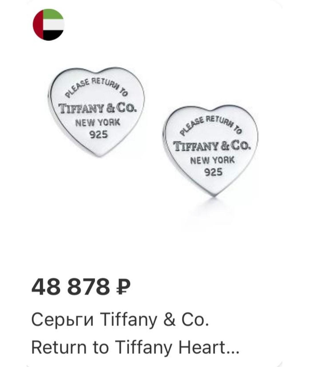 TIFFANY&CO Серебряные серебряные серьги, фото 9