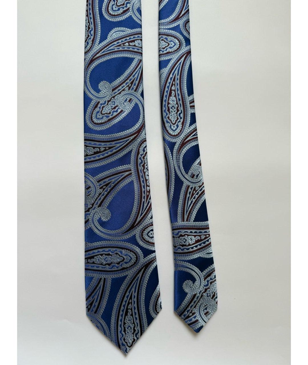 BRIONI Синий шелковый галстук, фото 4