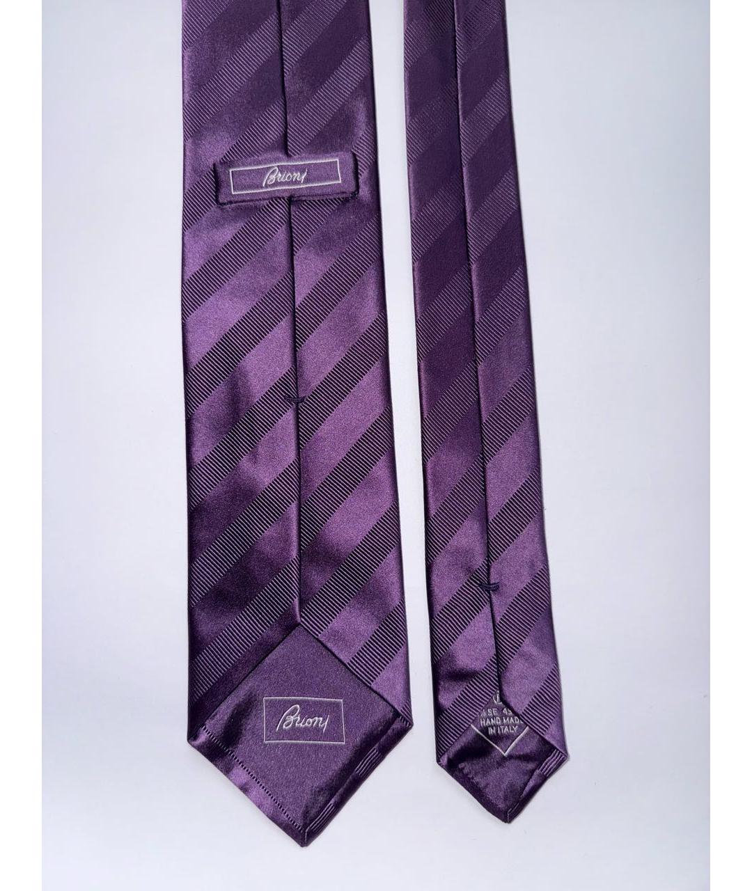 BRIONI Фиолетовый шелковый галстук, фото 2