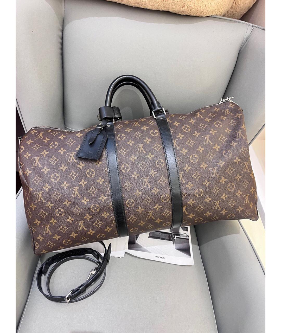 LOUIS VUITTON Коричневая дорожная/спортивная сумка, фото 9