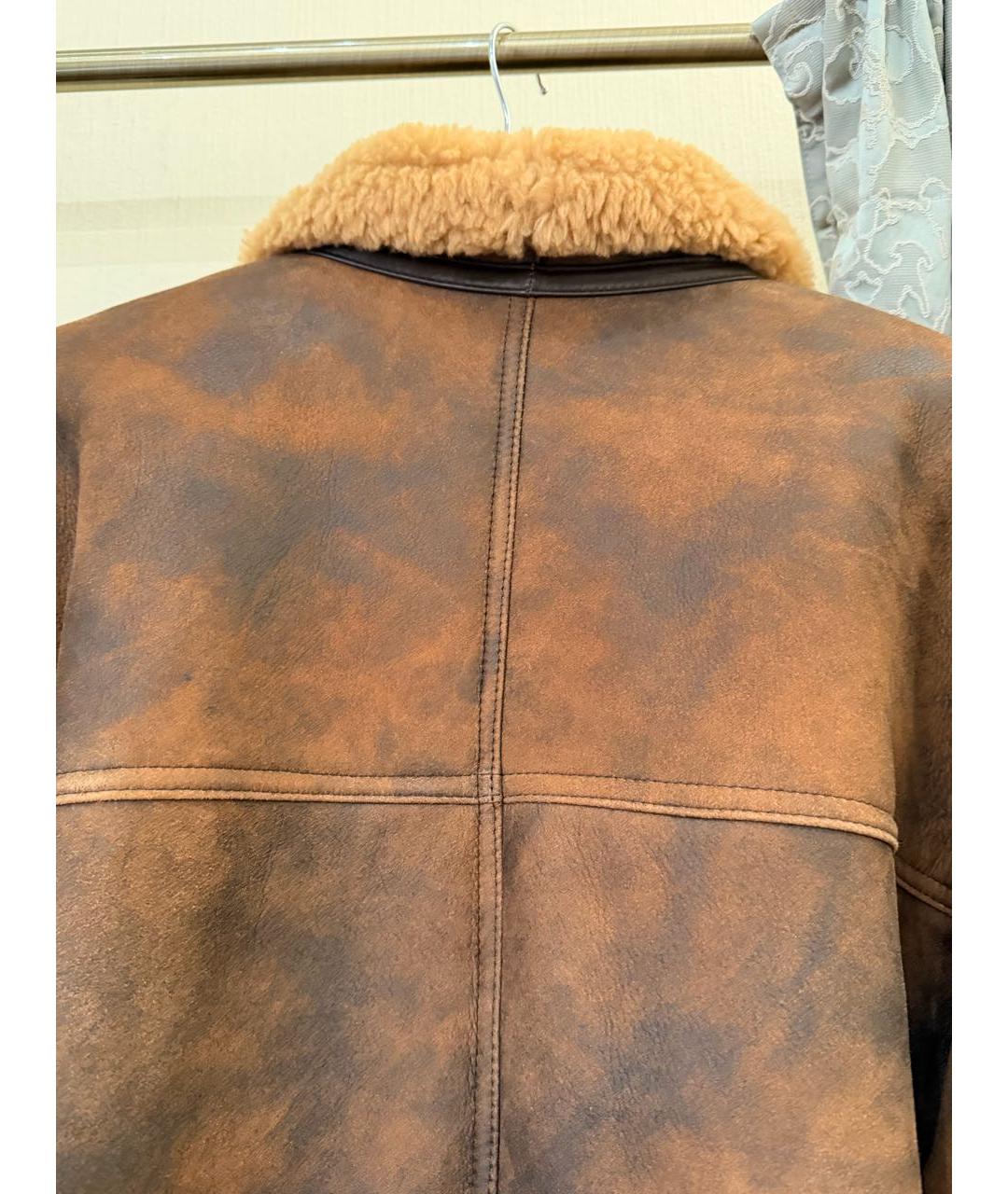 SANDRO Коричневая кожаная дубленка, фото 8