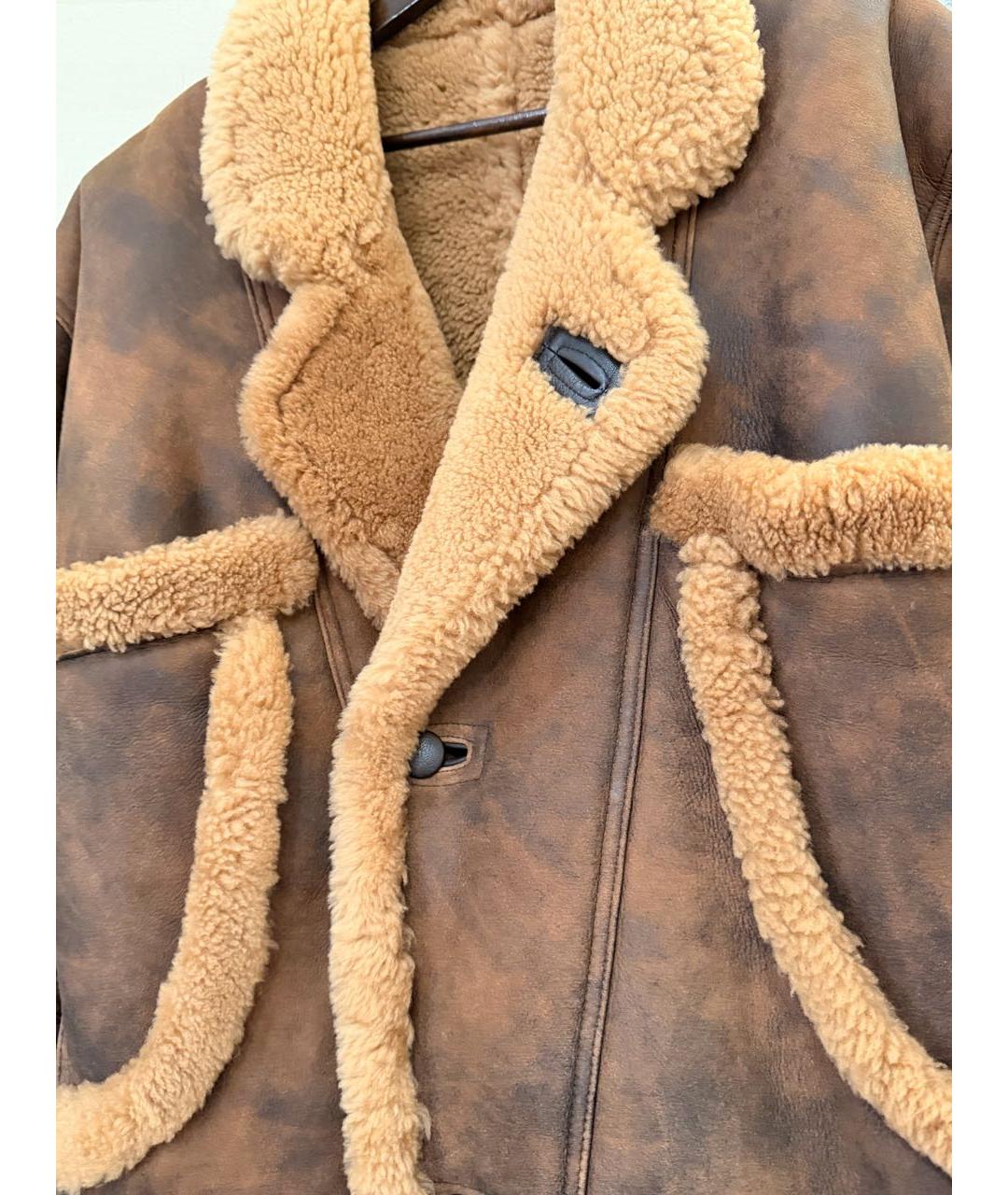 SANDRO Коричневая кожаная дубленка, фото 4