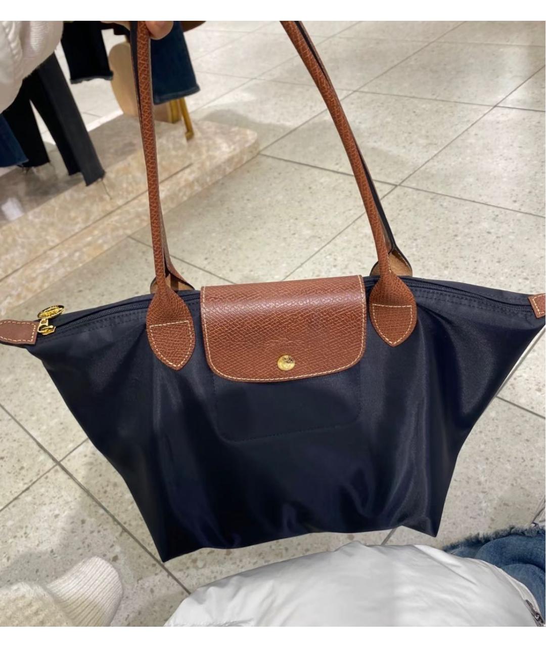 LONGCHAMP Черная сумка тоут, фото 4