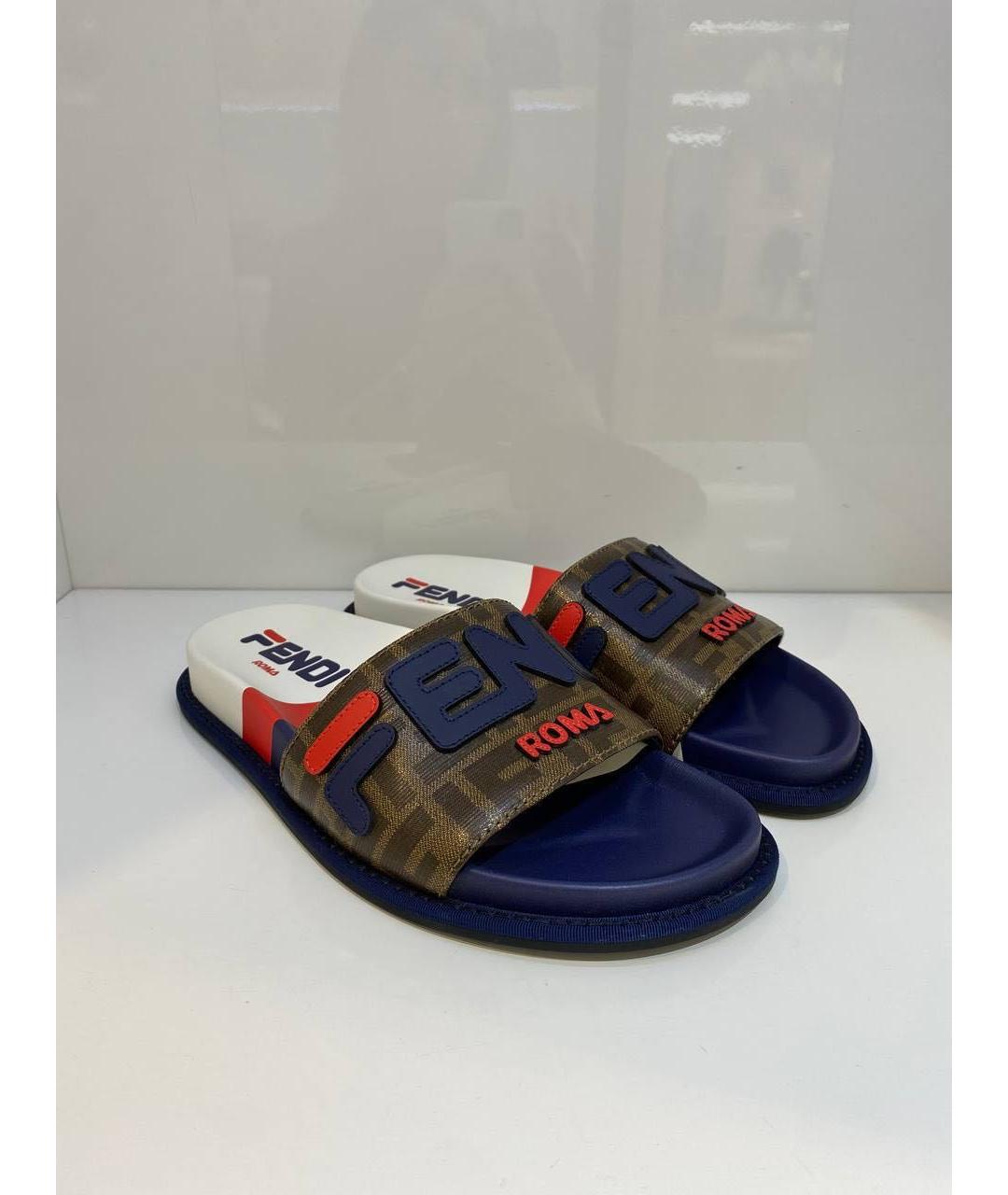 FENDI Мульти кожаные сабо, фото 3