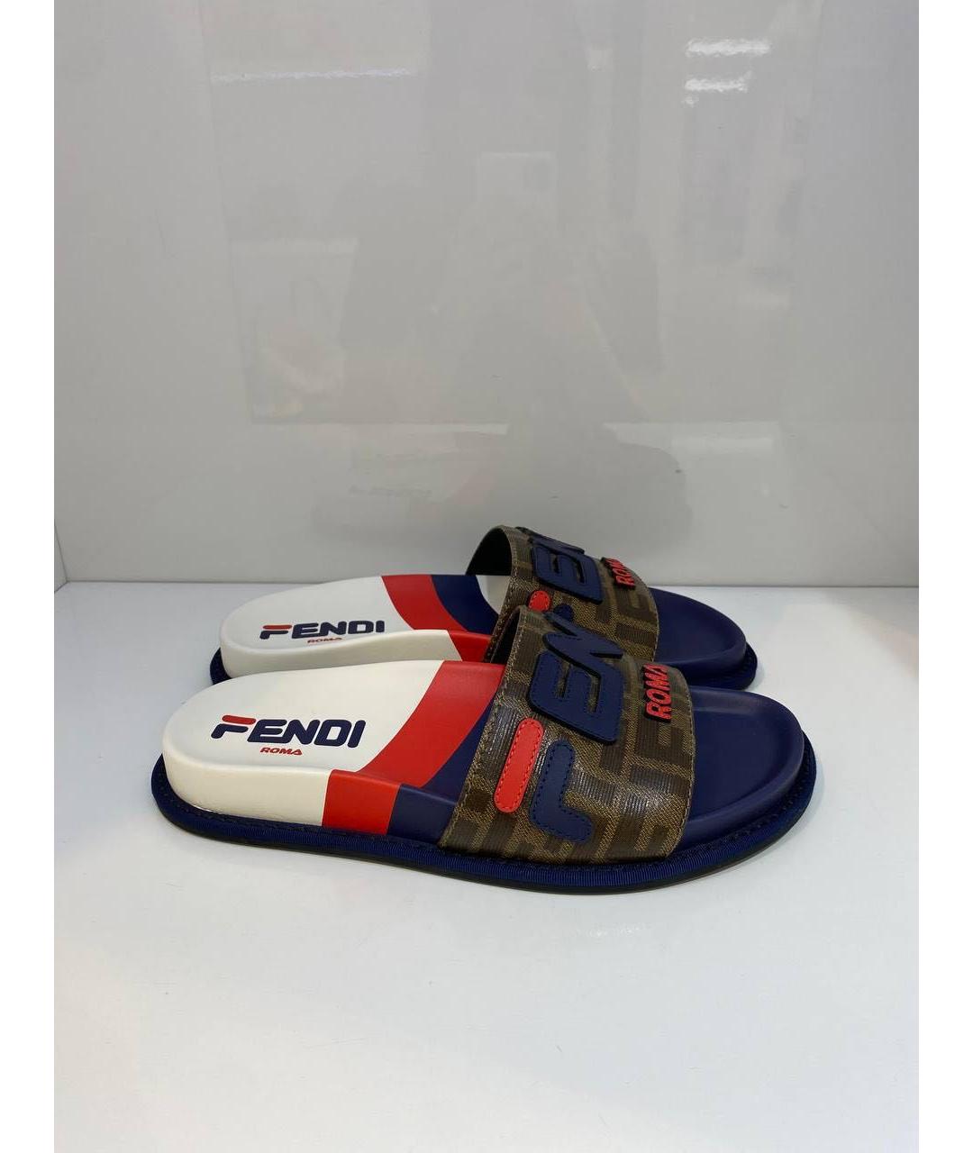 FENDI Мульти кожаные сабо, фото 2