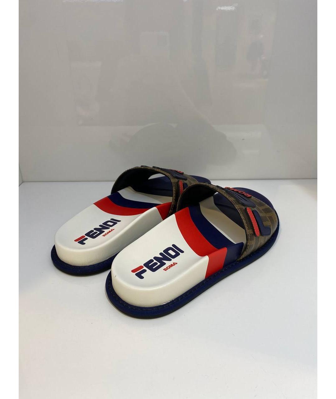 FENDI Мульти кожаные сабо, фото 4