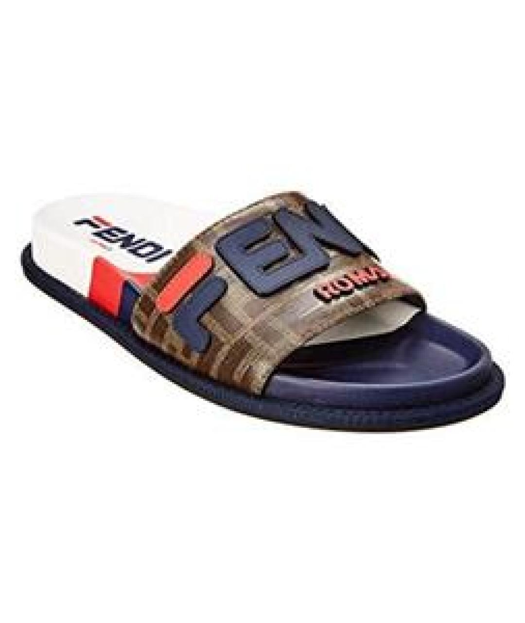 FENDI Мульти кожаные сабо, фото 1