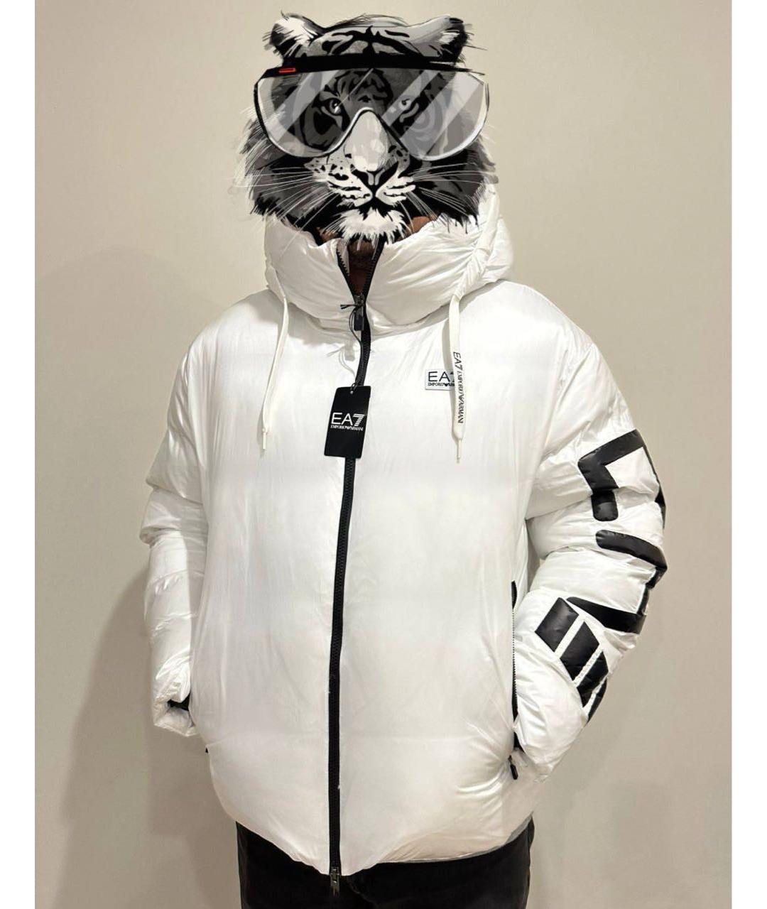 EMPORIO ARMANI Белый полиэстеровый пуховик, фото 5