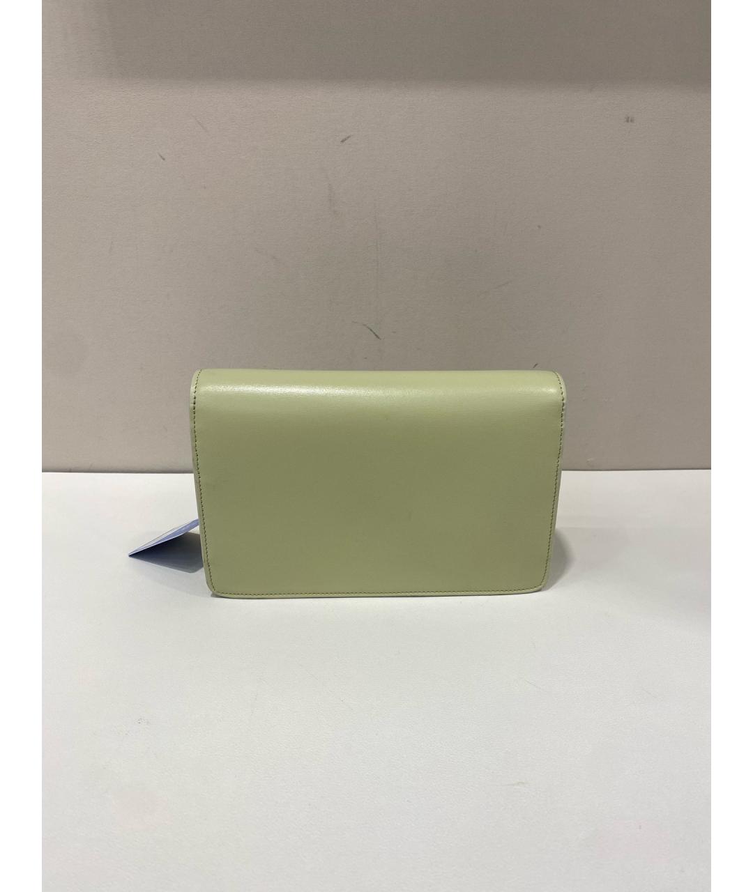 CELINE Зеленая кожаная сумка через плечо, фото 2