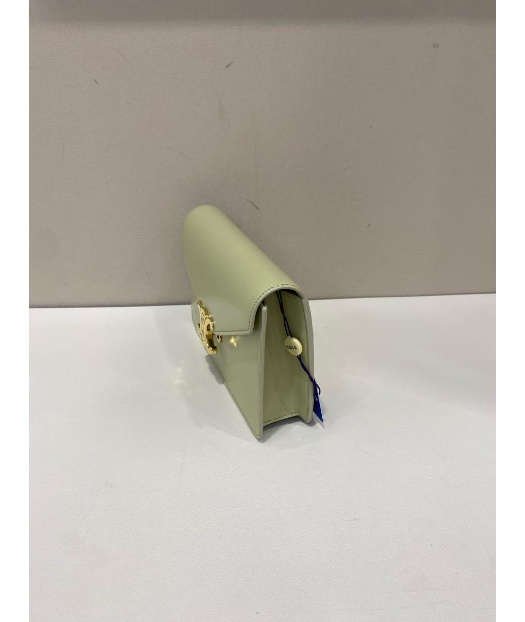 CELINE Зеленая кожаная сумка через плечо, фото 6