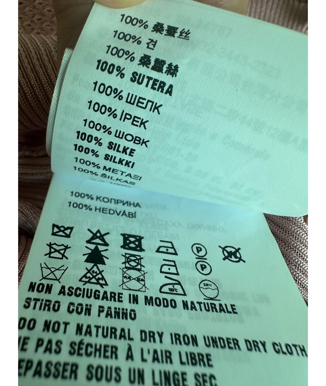 MIU MIU Розовая шелковая майка, фото 7