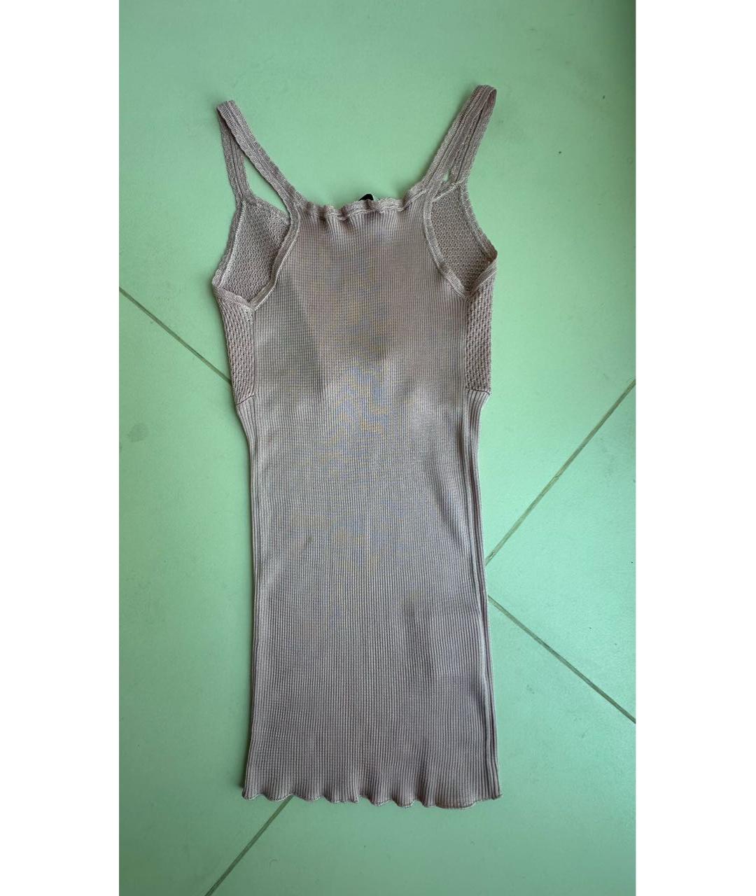 MIU MIU Розовая шелковая майка, фото 2