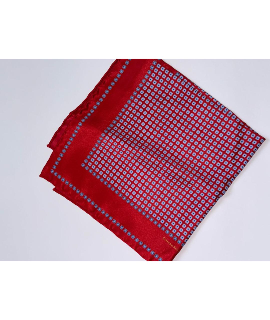 STEFANO RICCI Красный шелковый платок, фото 3