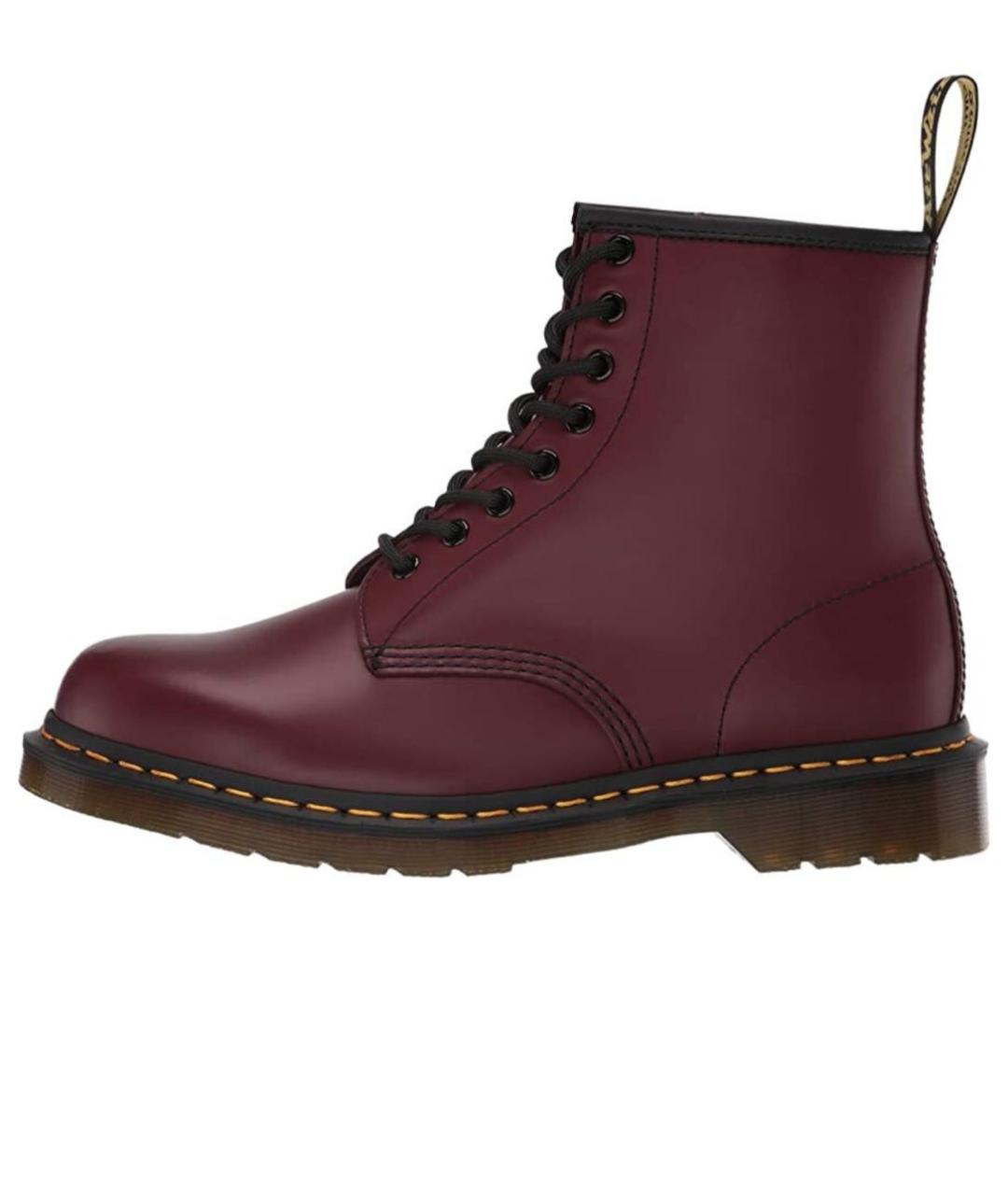 DR. MARTENS Бордовые кожаные ботинки, фото 7